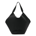 Pebbled Sport Calfskin Medium Lotus Tote Black