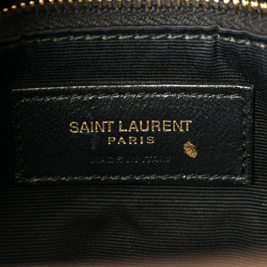 Lambskin Quilted Small Loulou Puffer Monogram Chain Satchel Dark Beige