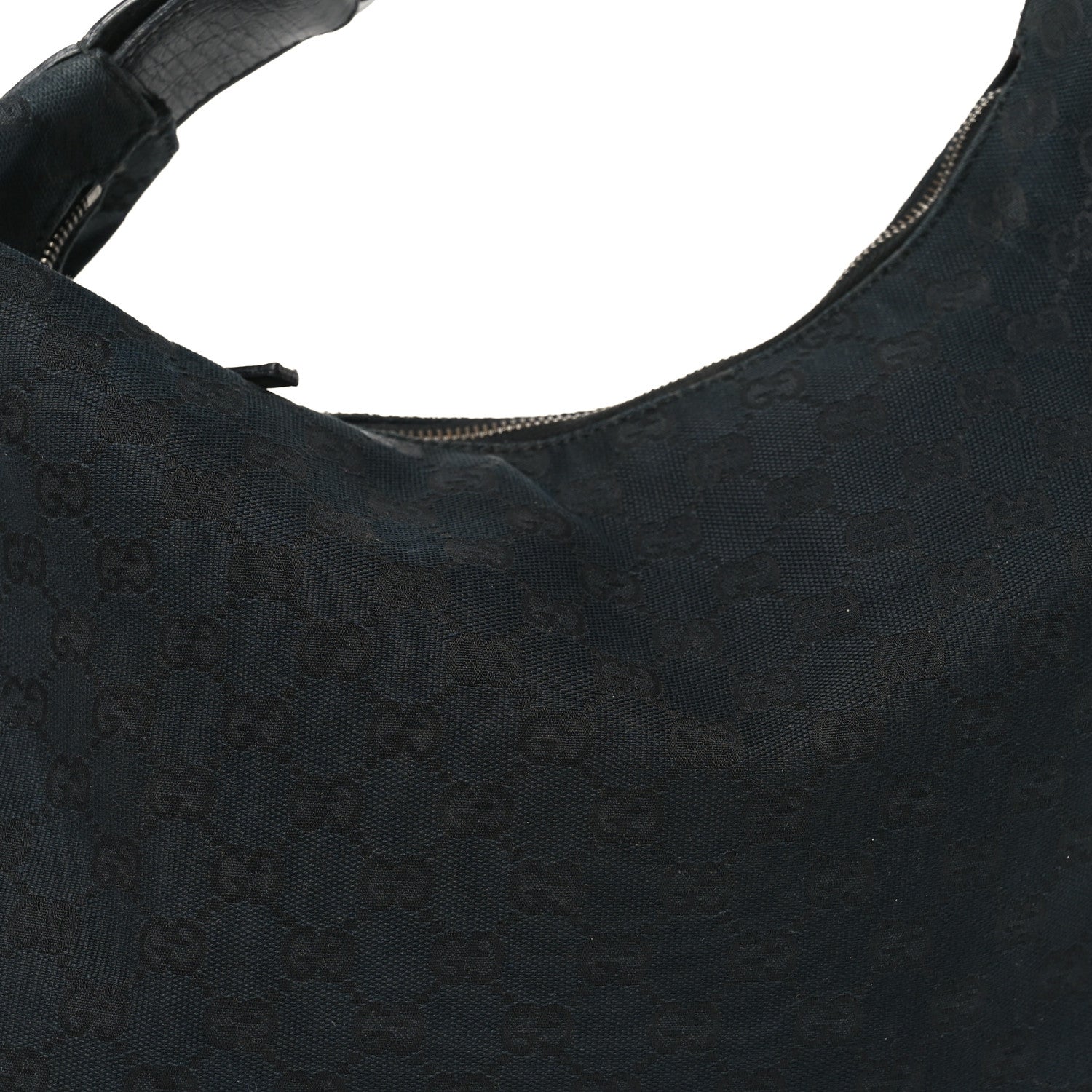 Monogram Medium Horsebit Chain Hobo Black