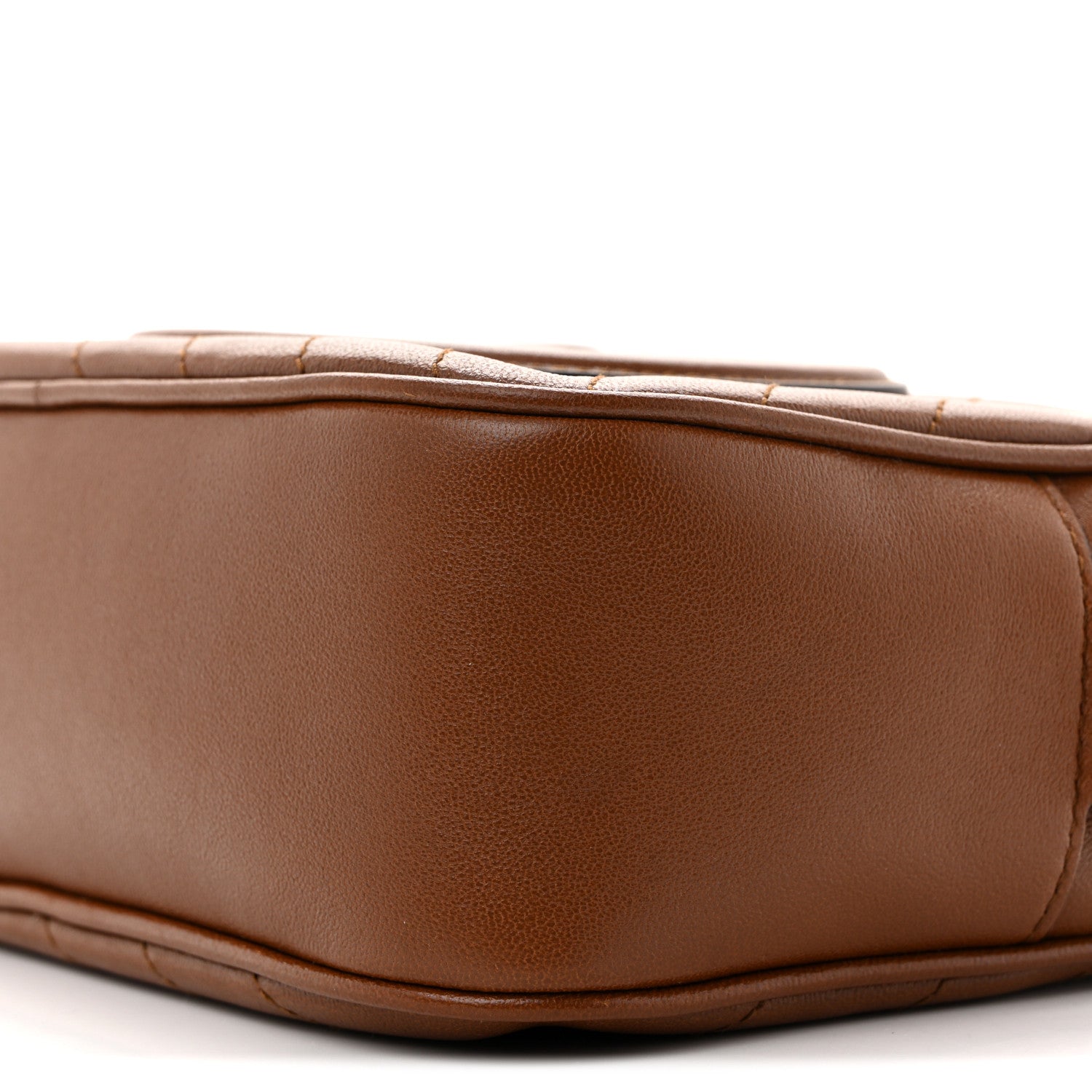 Sakai Be Green Calfskin Diagonal Stitched Small Blondie Shoulder Bag Cuir