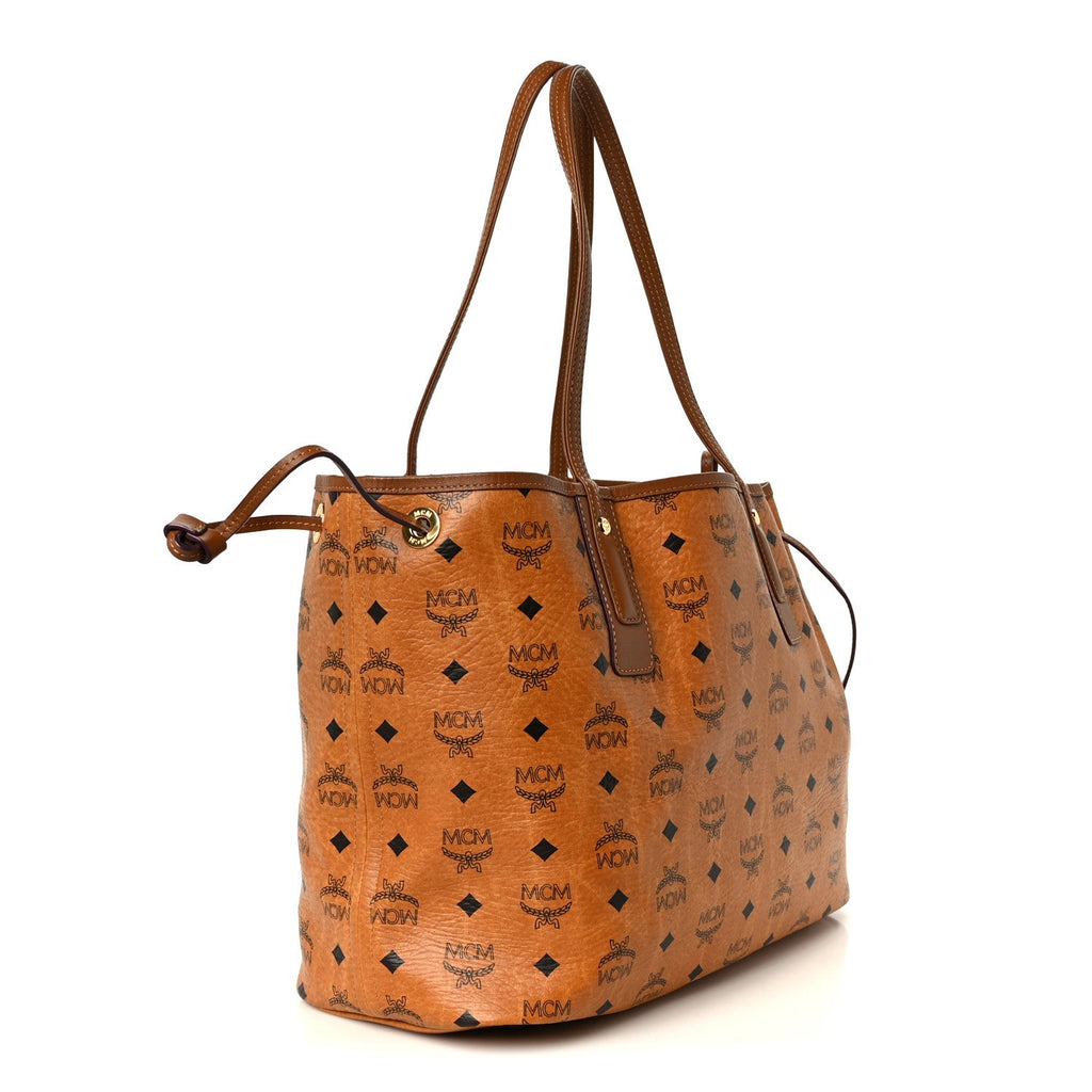 Visetos Medium Liz Reversible Shopper Tote Cognac