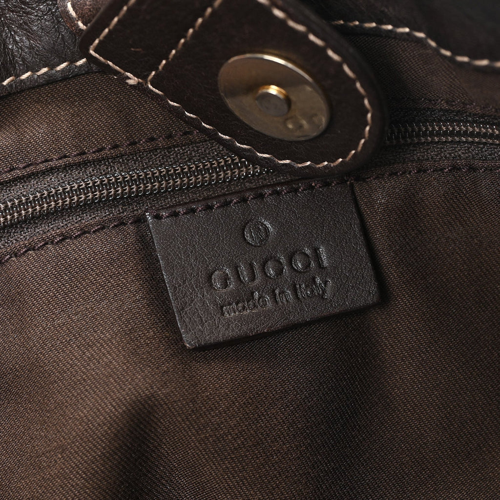 Monogram Medium D Gold Tote Bag Brown
