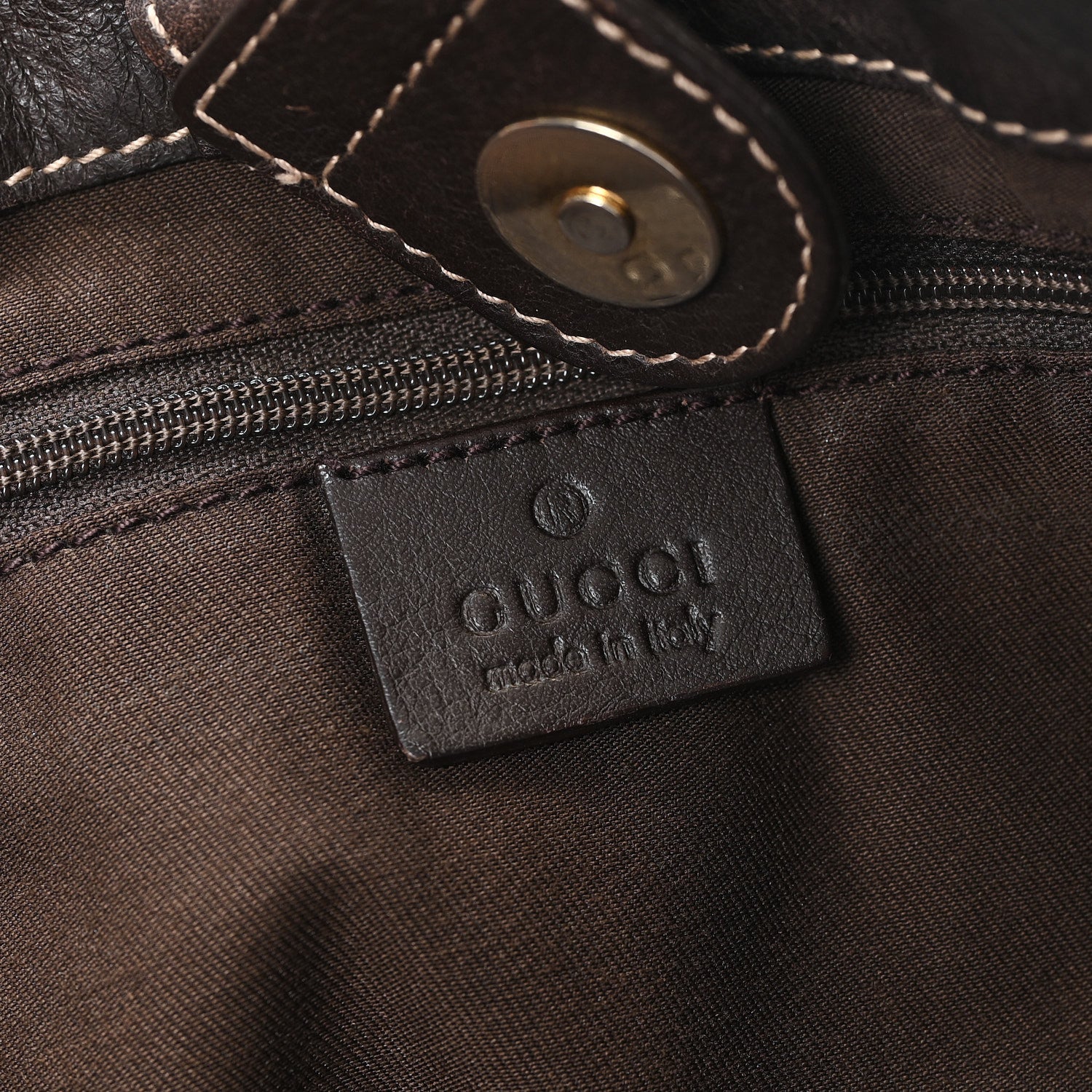 Monogram Medium D Gold Tote Bag Brown