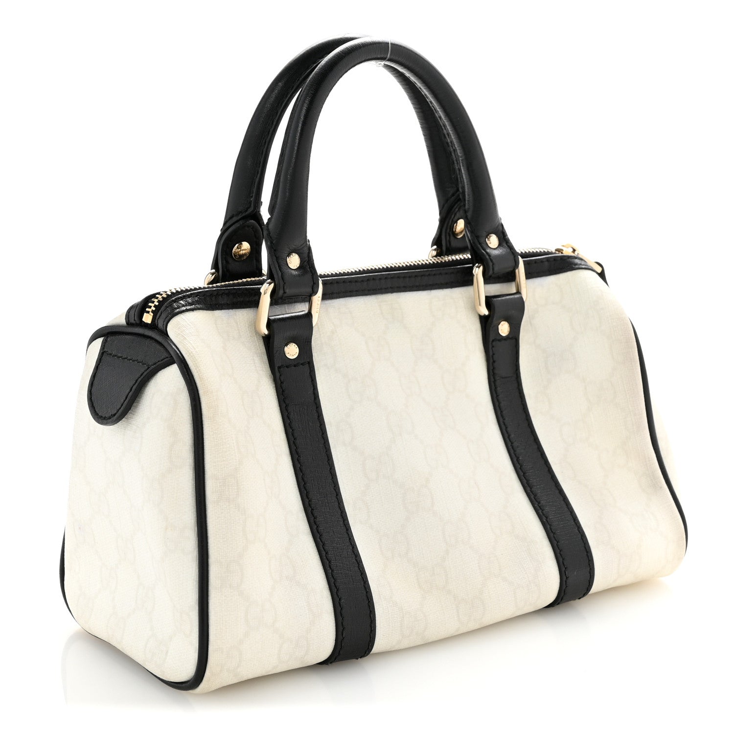 GG Plus Monogram Small Joy Boston White Black
