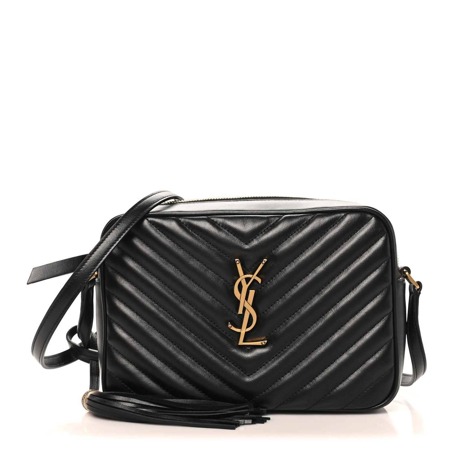Calfskin Matelasse Monogram Lou Camera Bag Black