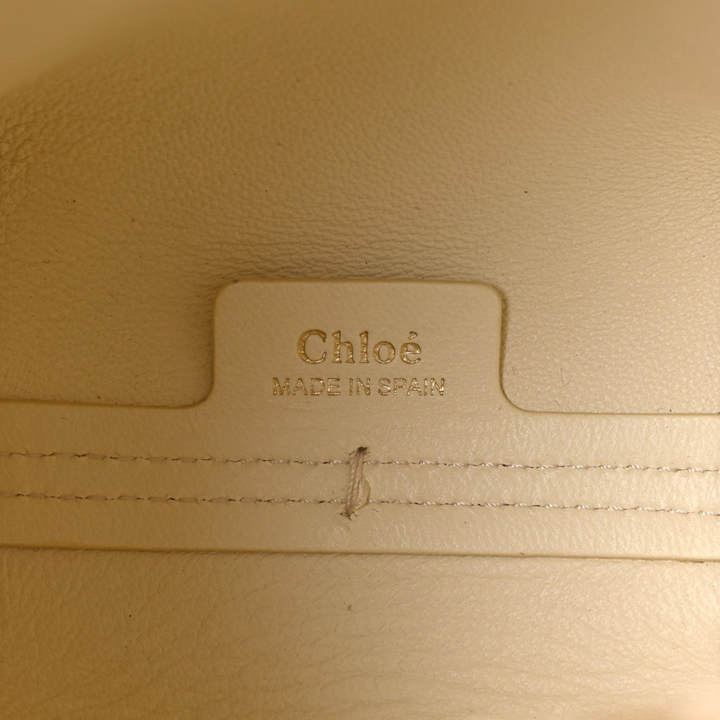 Grained Calfskin Micro Marcie Bucket Bag Misty Ivory