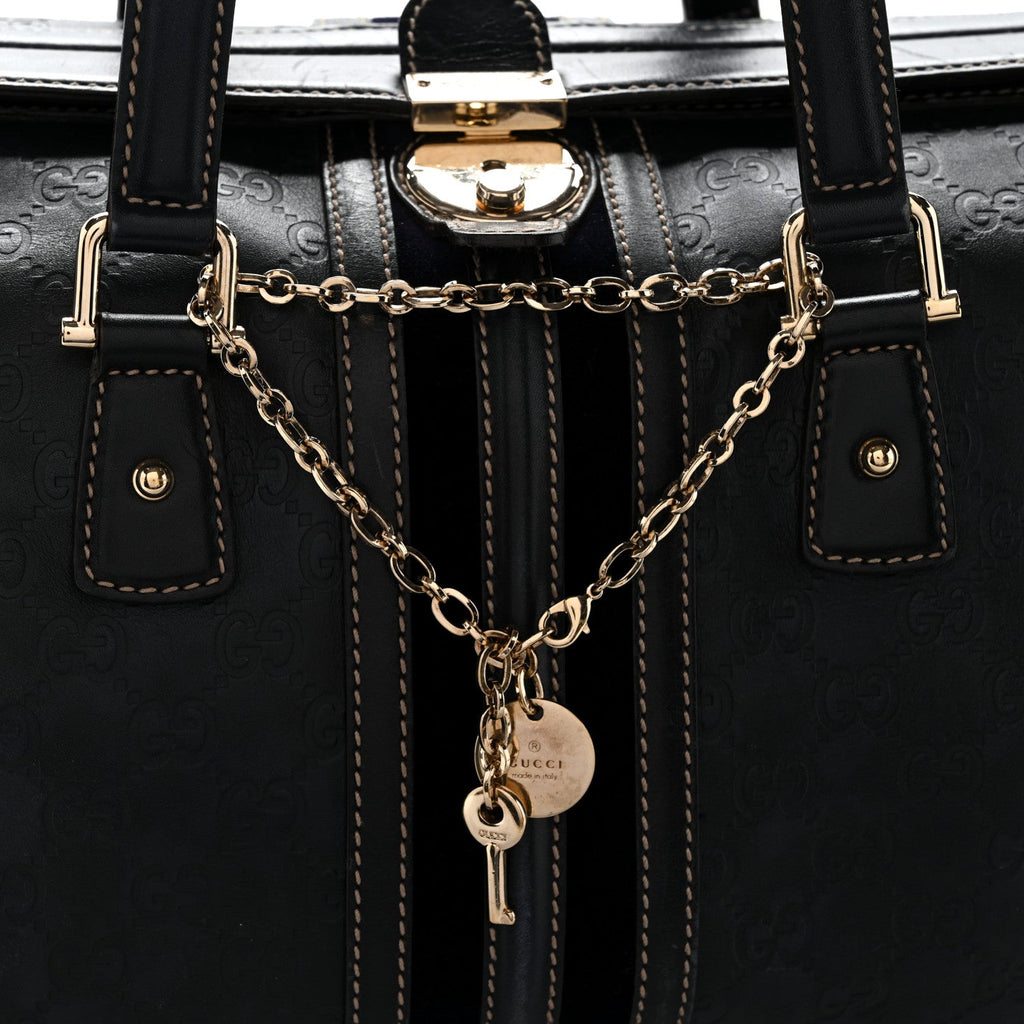 Guccissima Large Treasure Boston Navy