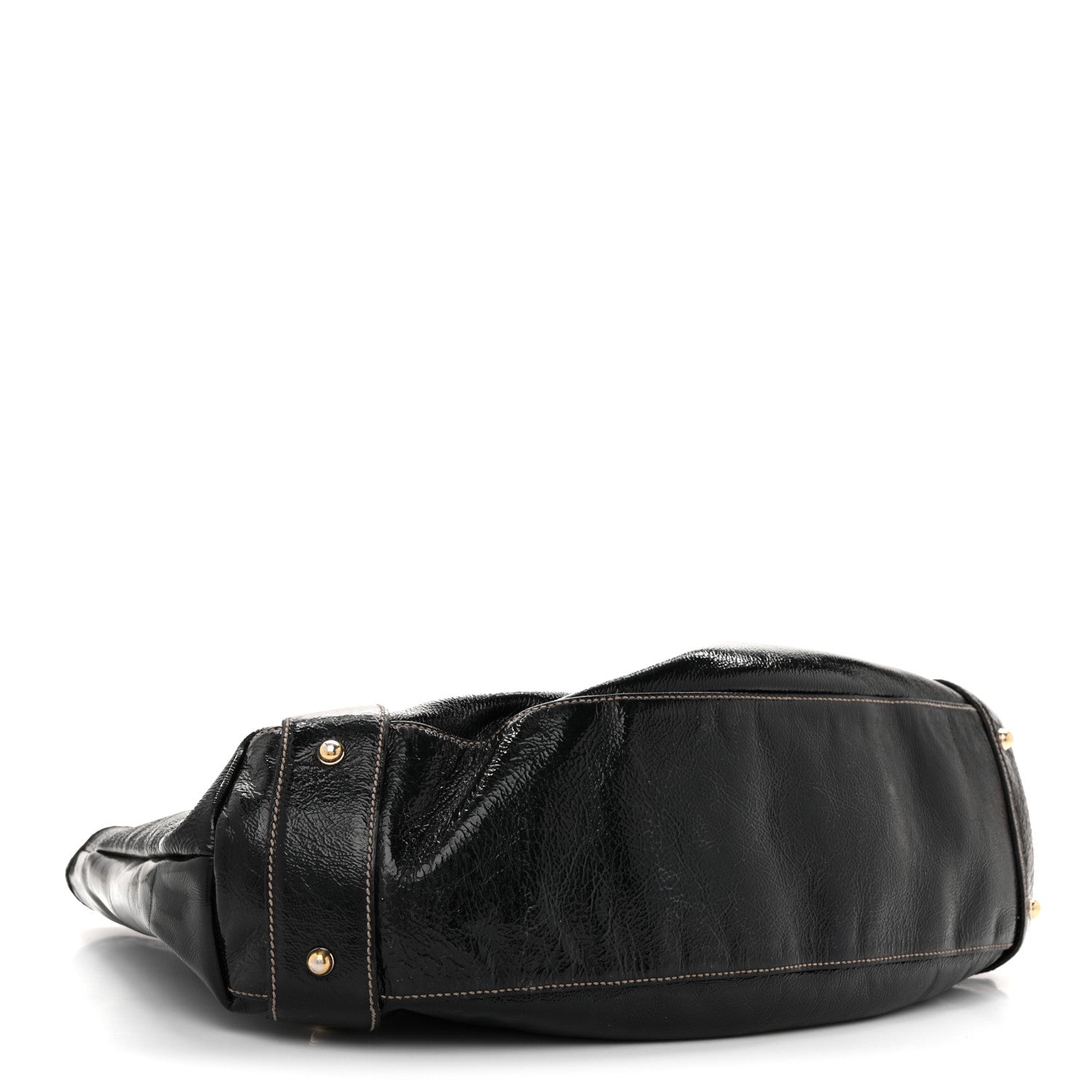 Patent Medium Pelham Shoulder Bag Black