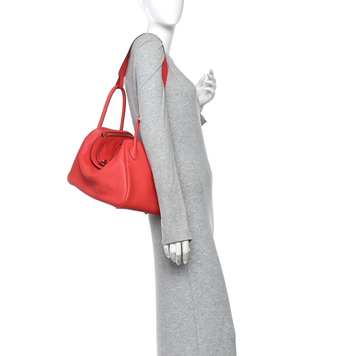 Taurillon Clemence Lindy 34 Rouge Pivoine