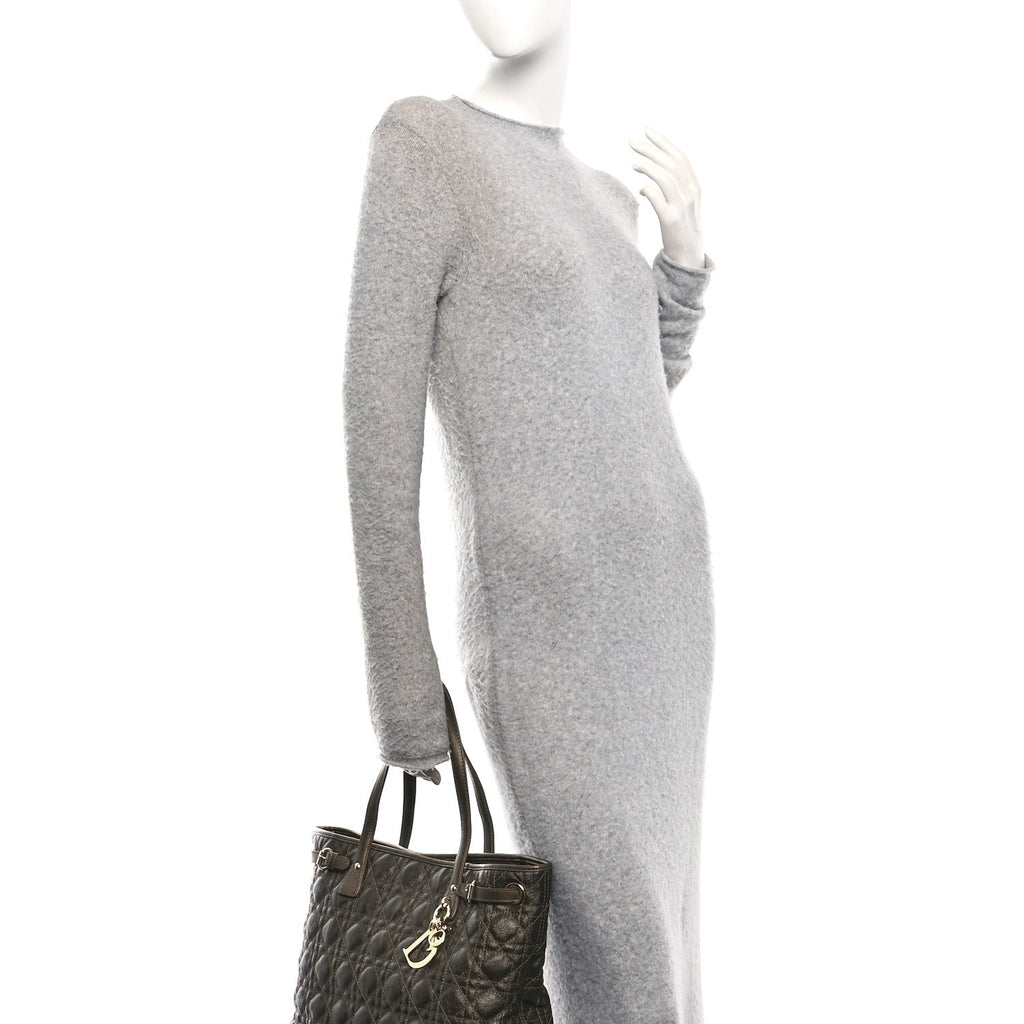 Coated Canvas Cannage Small Panarea Tote Bronze