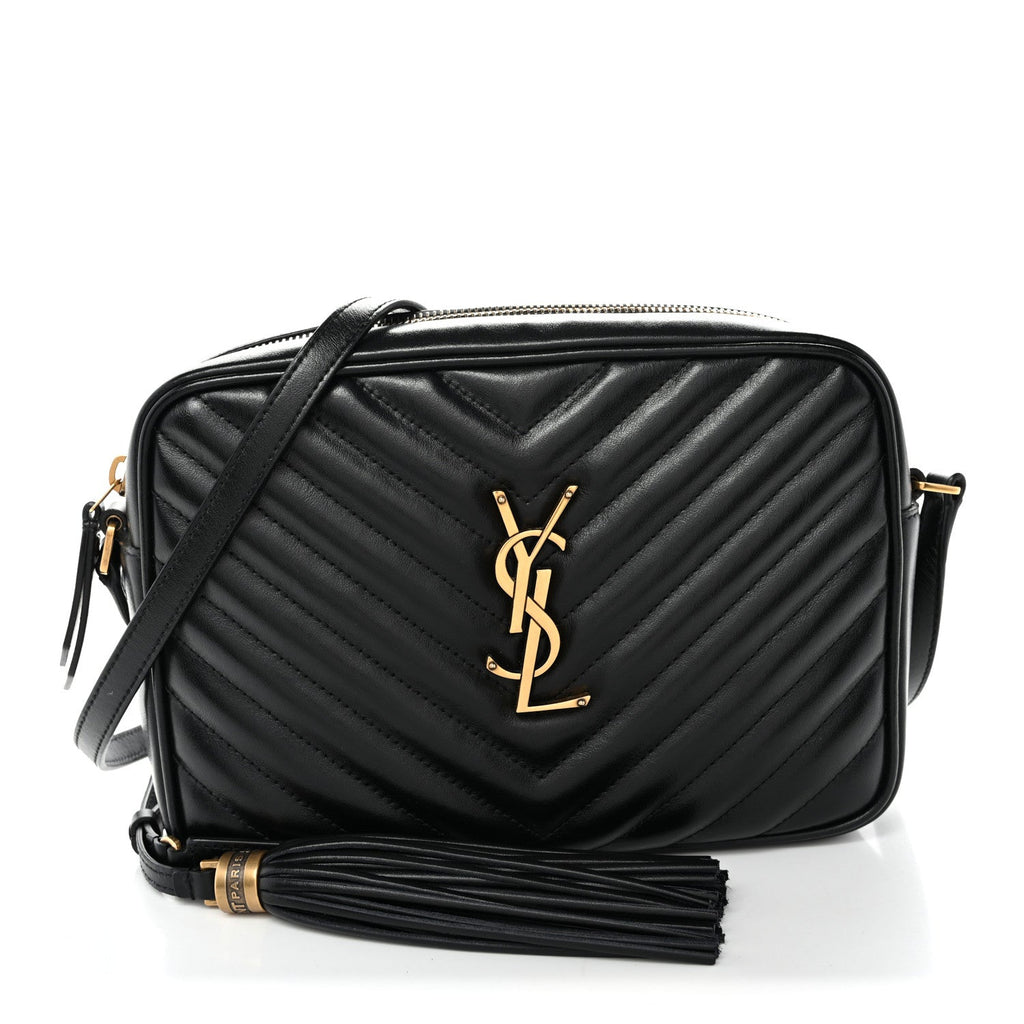 Calfskin Matelasse Monogram Lou Camera Bag Black