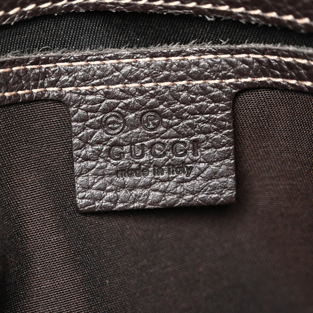 Crystal Monogram Medium Abbey Tote Brown