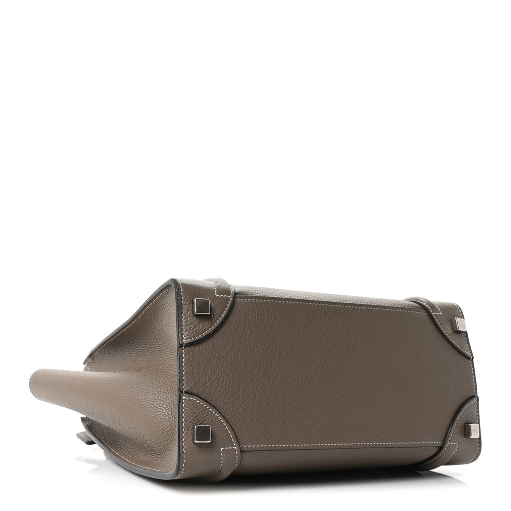 Drummed Calfskin Micro Luggage Souris
