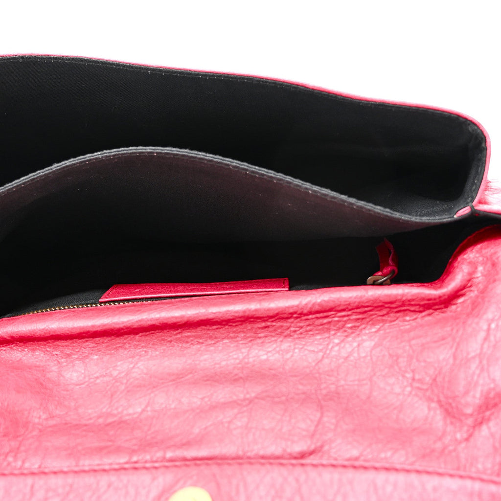 Agneau Classic Hardware Envelope Clutch Rose Thulian