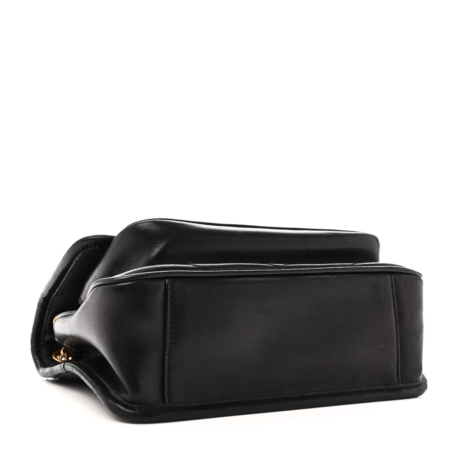 Lambskin Matelasse Monogram Baby Niki Chain Satchel Black