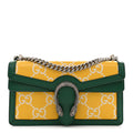 Azalea Calfskin GG Monogram Bi-Color Debossed Small Dionysus Shoulder Bag Stone Topaz Mystic White Emerald