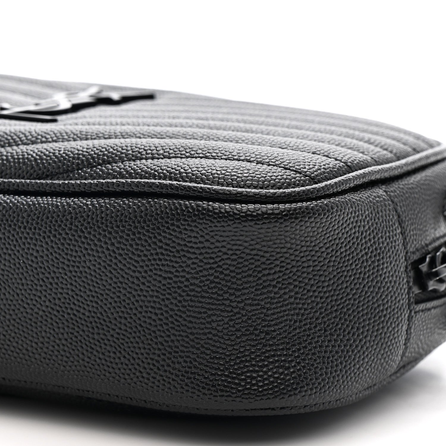 Grain De Poudre Matelasse Monochrome Monogram Mini Lou Camera Bag Black