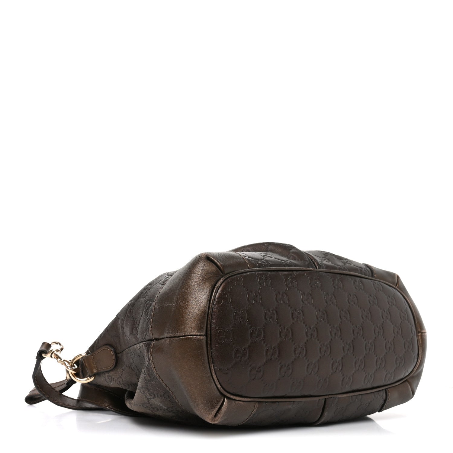 Metallic Soft Guccissima Medium Sukey Top Handle Bag Bronze