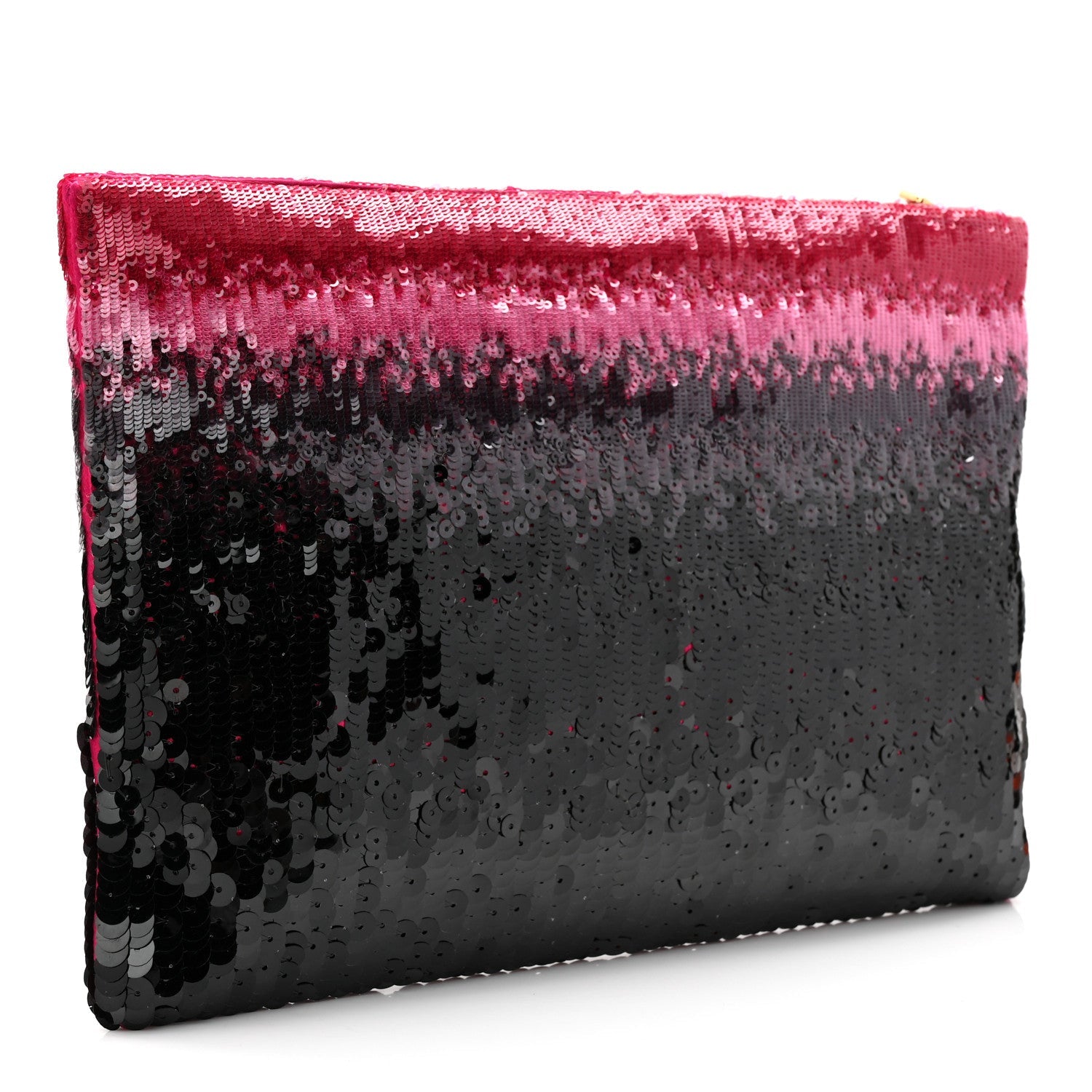 Sequin Ombre Clutch Black Pink Red