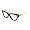 Gucci Eyeglasses Cat Eye Full Rim, Black Frame and Clear Demo Lenses Lens GG1205O001