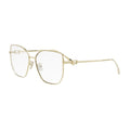 Fendi Eyeglasses Butterfly Full Rim, Gold Frame and Clear Demo Lens Lens FE50084U030