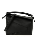 Calfskin Mini Puzzle Edge Bag Black
