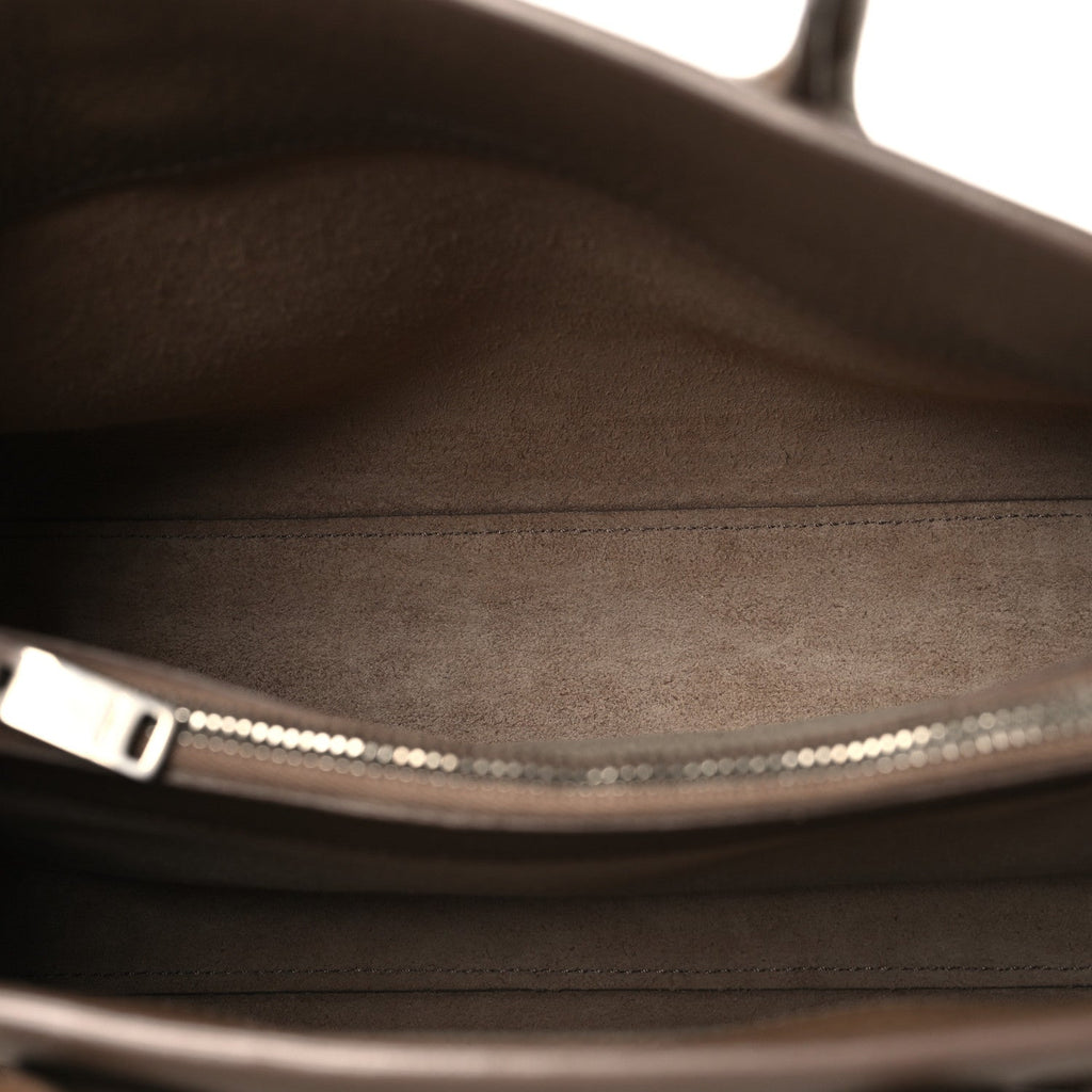 Grained Calfskin Baby Sac De Jour Souple Taupe