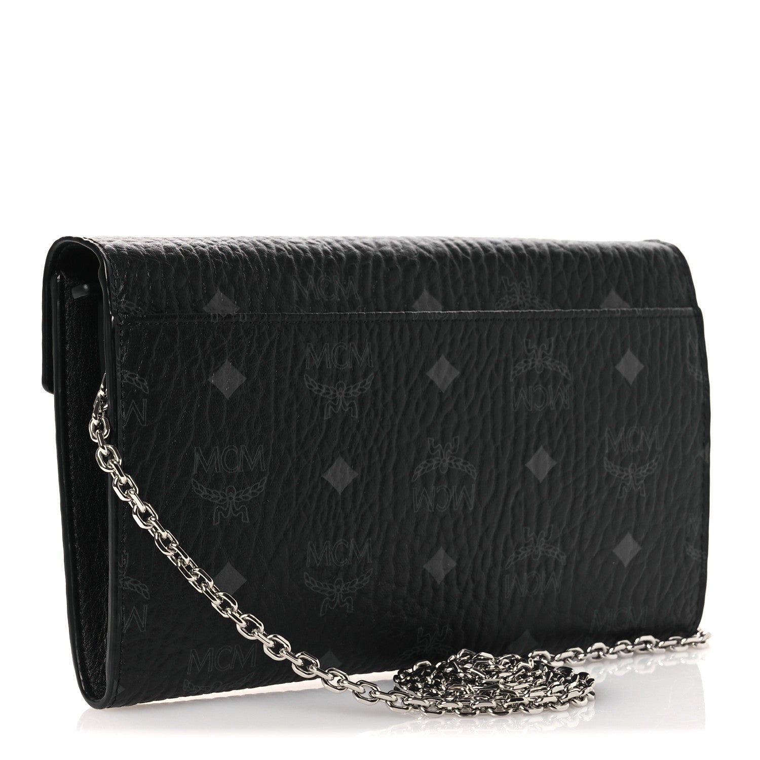 Visetos Medium Patricia Wallet On Chain Black