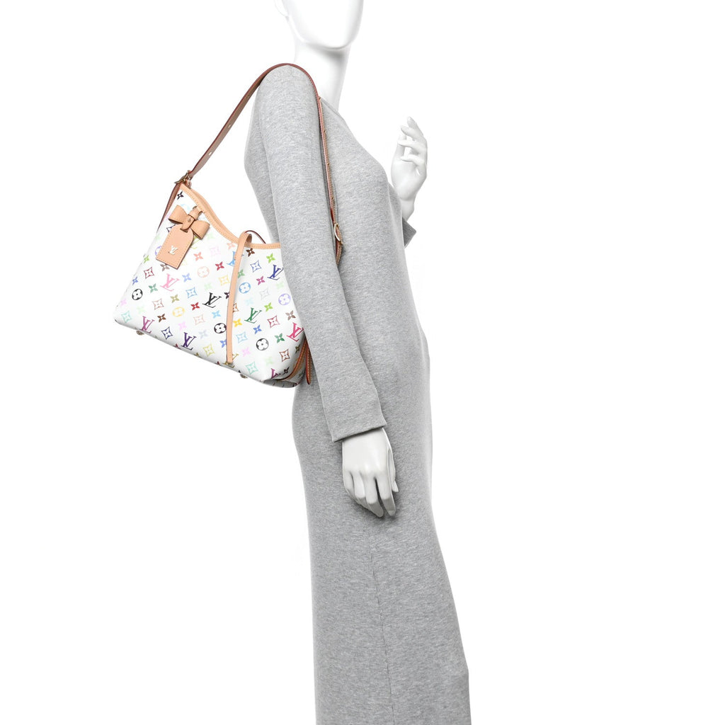LV x TM Monogram Multicolor CarryAll PM White