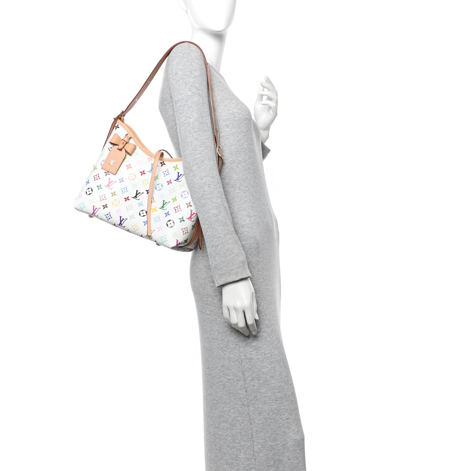 LV x TM Monogram Multicolor CarryAll PM White