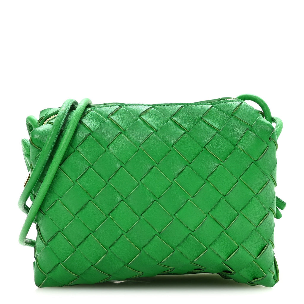 Nappa Intrecciato Small Loop Camera Bag Parakeet