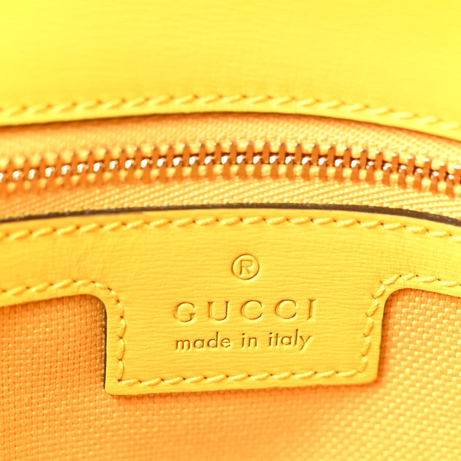 GG Monogram Textured Dollar Calfskin Small Luce Shoulder Bag Yellow