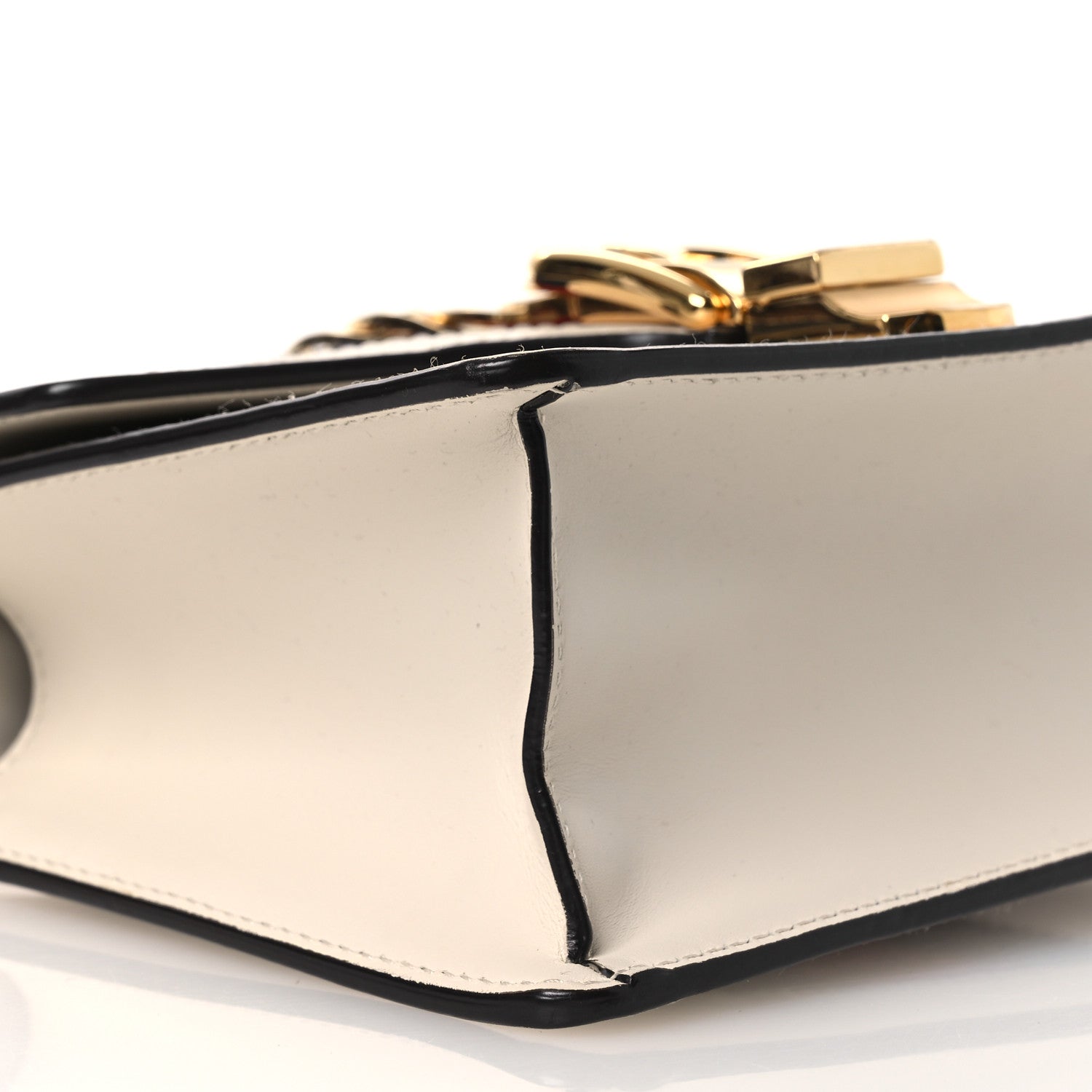 Calfskin Mini Sylvie Chain Shoulder Bag White
