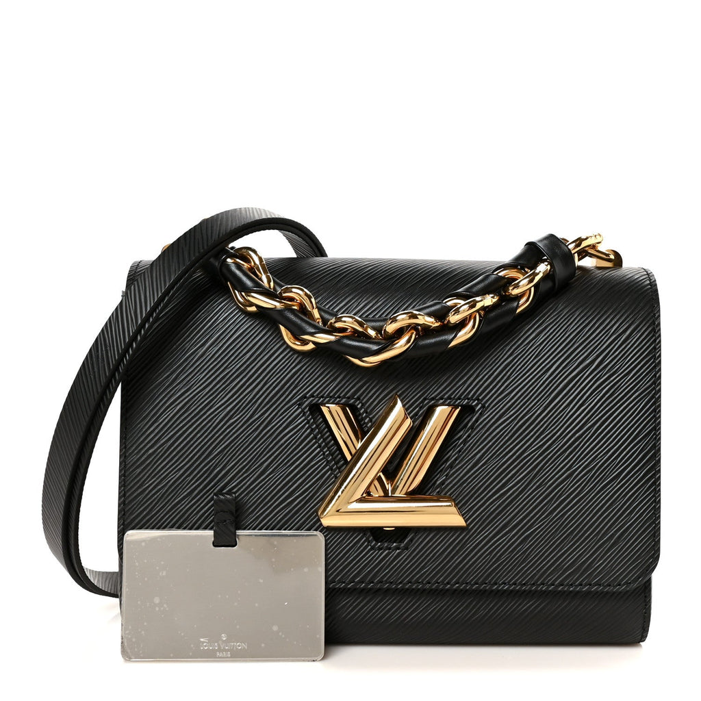 Epi Twist Braided Strap Shoulder Bag MM Black