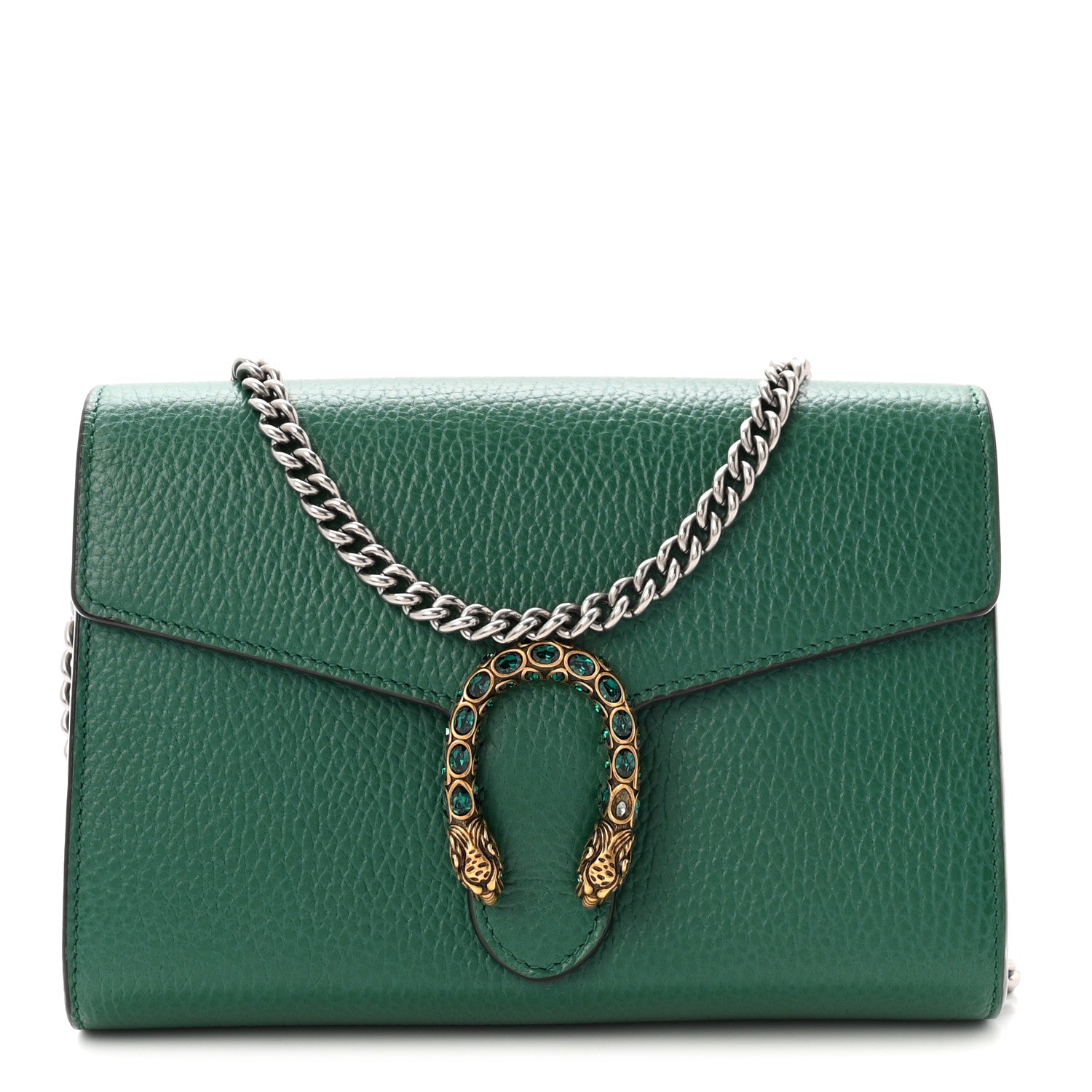 Calfskin Mini Dionysus Chain Wallet Emerald