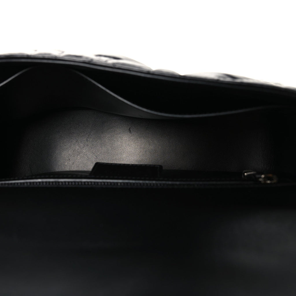 Calfskin Macrocannage Large Caro Bag Black