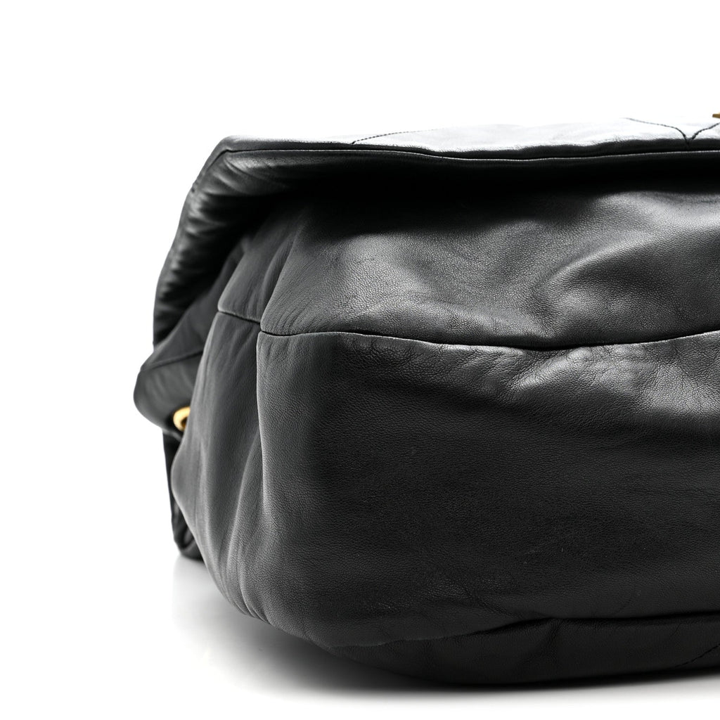 Lambskin Matelasse Monogram Large Jamie 4.3 Black