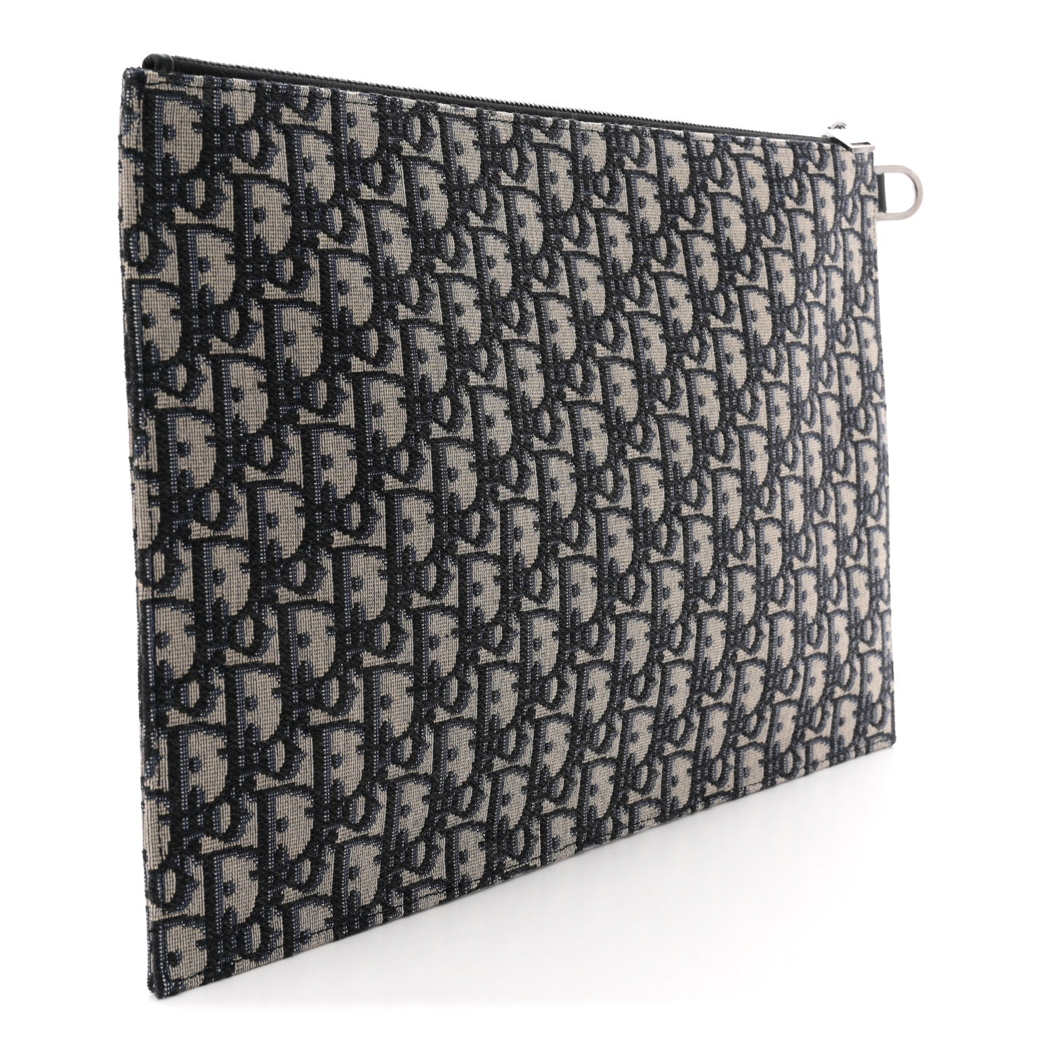 Oblique A4 Flat Pouch Clutch Blue