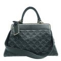 LOUIS VUITTON Vosges MM Empreinte Leather Shoulder Bag Black