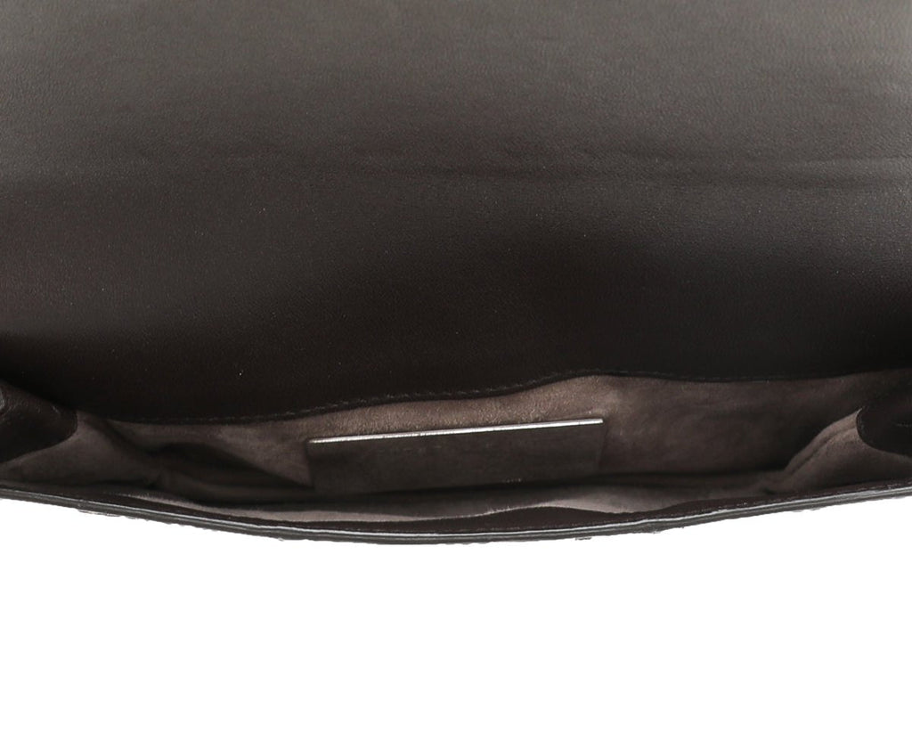 Bottega Veneta Beige Brown Karung Snake Envelope Clutch