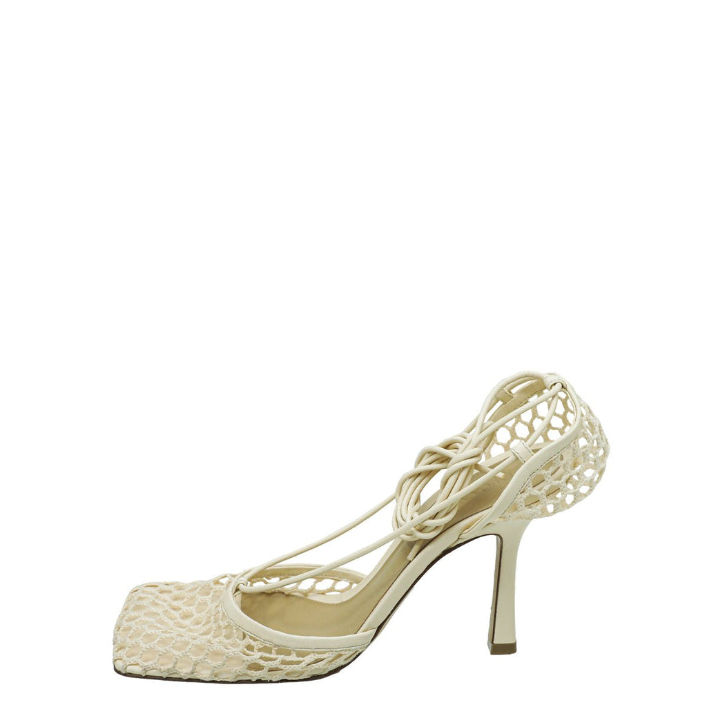 Bottega Veneta Beige Stretch Sandals 37