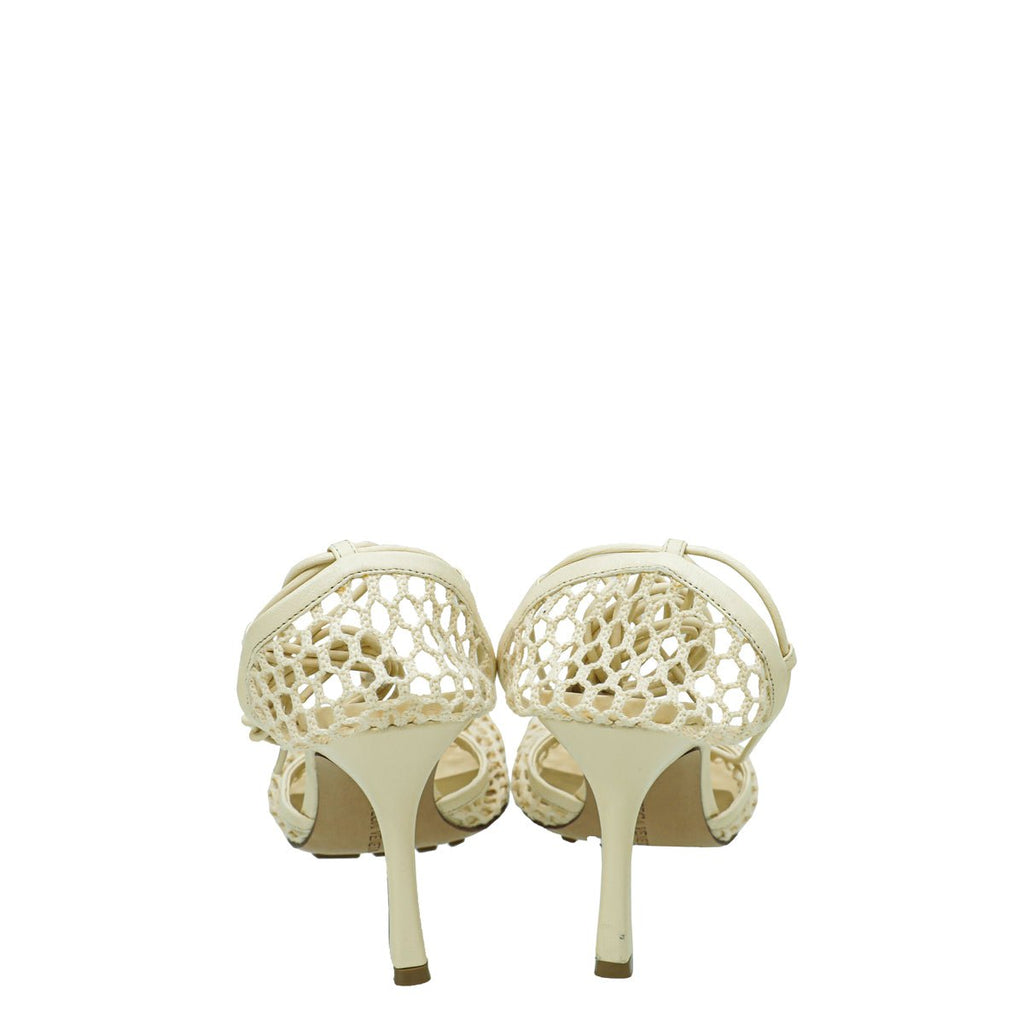 Bottega Veneta Beige Stretch Sandals 37