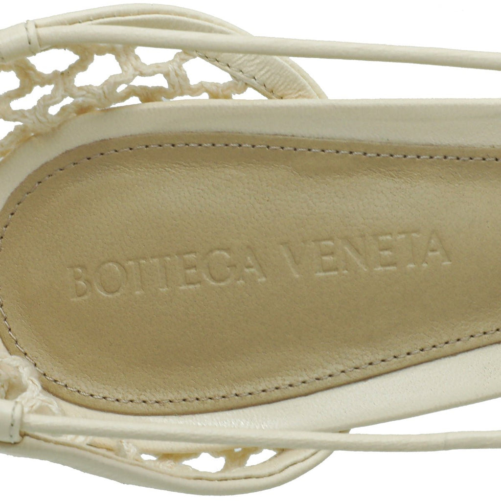 Bottega Veneta Beige Stretch Sandals 37