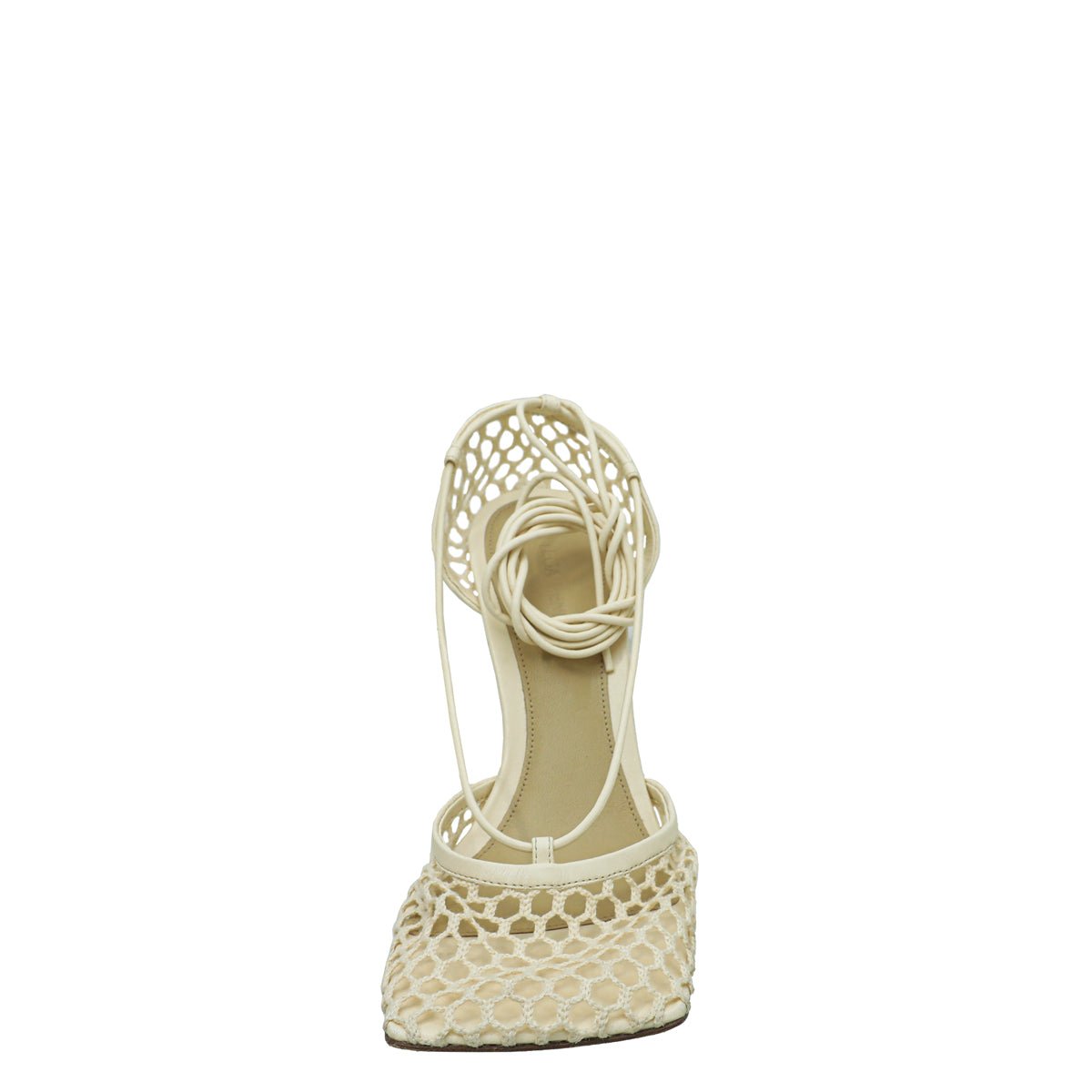 Bottega Veneta Beige Stretch Sandals 37