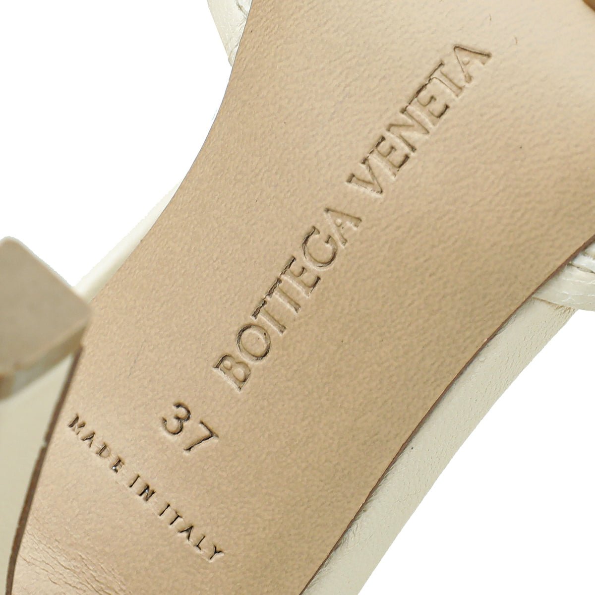 Bottega Veneta Beige Stretch Sandals 37