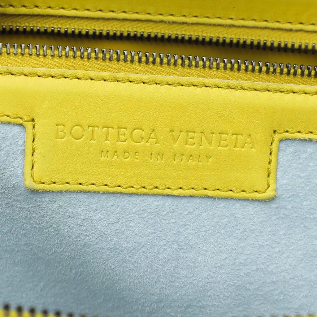 Bottega Veneta Bicolor Embroidered Intrecciato Tote Bag