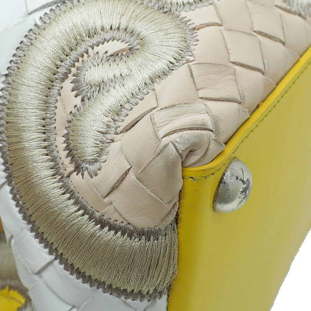 Bottega Veneta Bicolor Embroidered Intrecciato Tote Bag