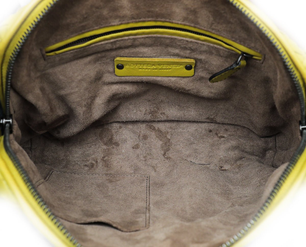 Bottega Veneta Bicolor Intrecciato Nappa Snakeskin Nodini Crossbody Bag