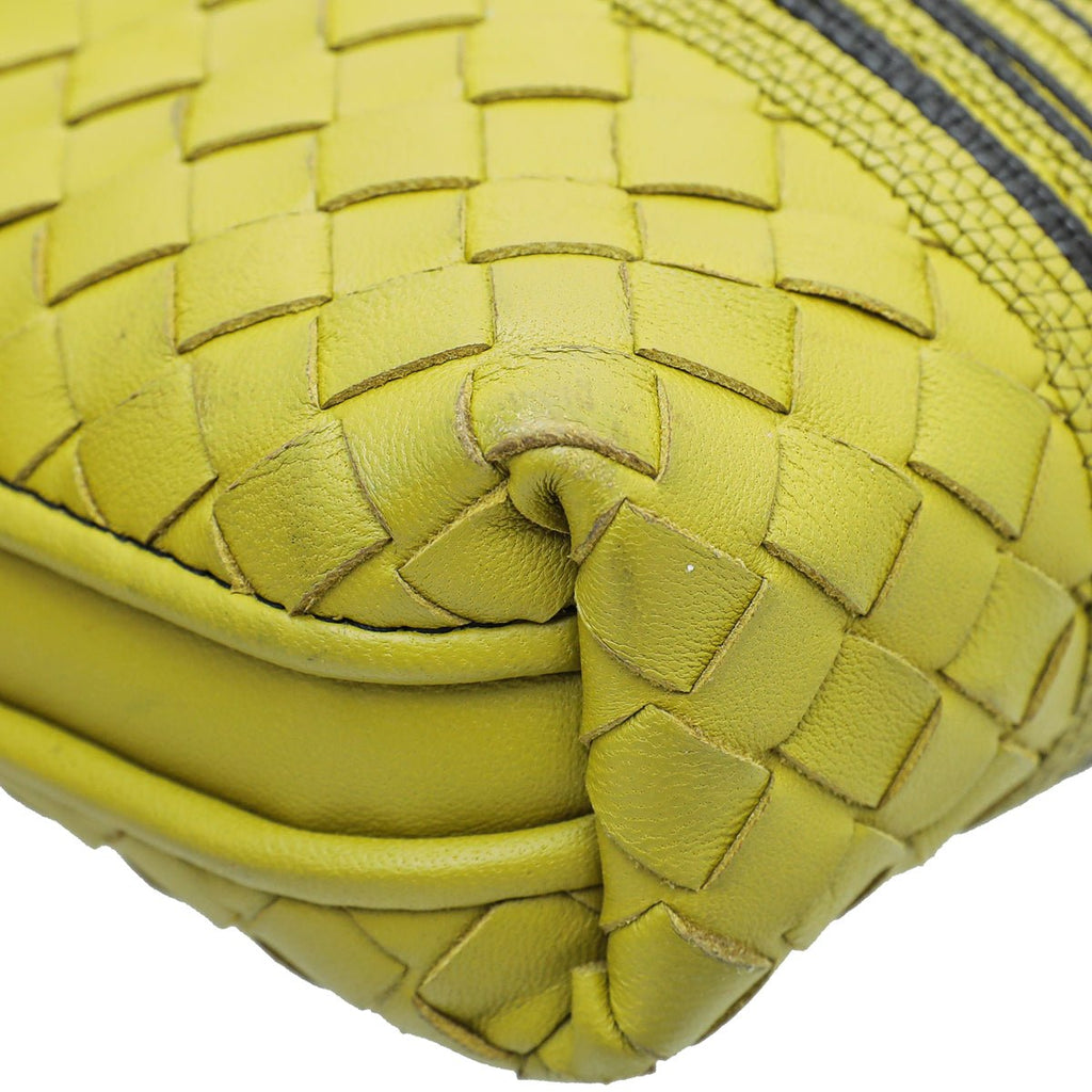 Bottega Veneta Bicolor Intrecciato Nappa Snakeskin Nodini Crossbody Bag