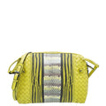Bottega Veneta Bicolor Intrecciato Nappa Snakeskin Nodini Crossbody Bag